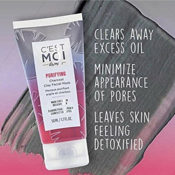 C'est Moi Purifying Charcoal Clay Facial Mask Purfiying Hypoallergenic 1.7 Fl Oz - Picture 1 of 5